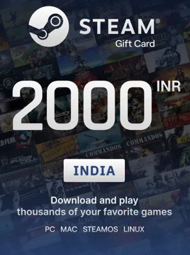 Steam Wallet 2000 INR Digital Code (Email Delivery)