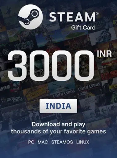 Steam Wallet 3000 INR Digital Code (Email Delivery)