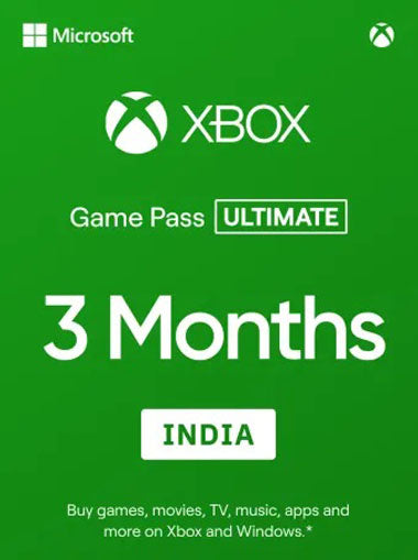 Xbox Game Pass Ultimate - 3 Month Membership (India) (Email Delivery)